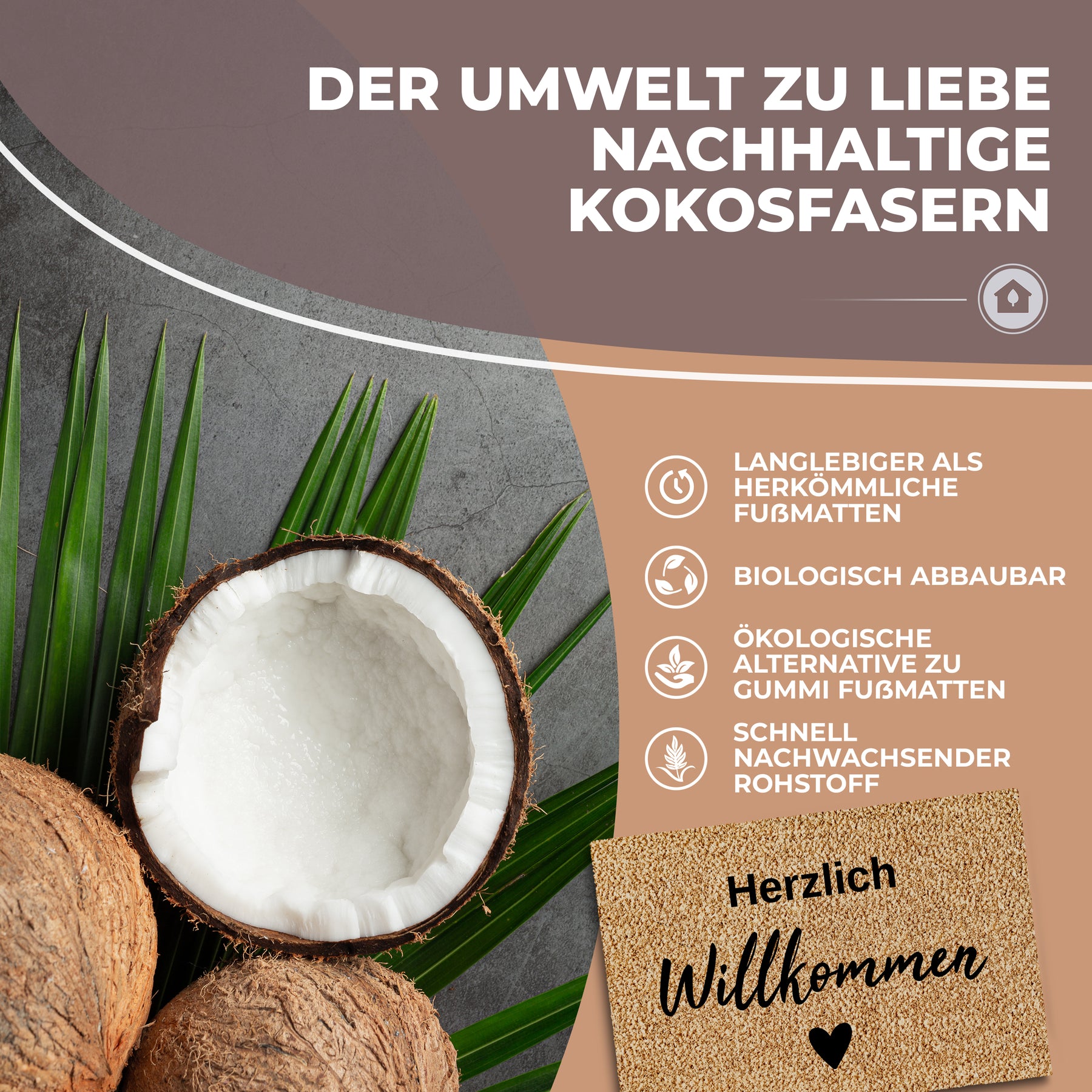 fußmatte kokos außen 60x40cm kokosmatte fußmatte außen kokos fußmatte kokosfußmatte fußmatte willkommen fußmatte mit spruch eingangsmatte türmatte fußabtreter fußabstreifer elbfuchs