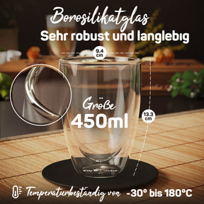 Latte Macchiato Gläser doppelwandig [VIENNA 450ml]