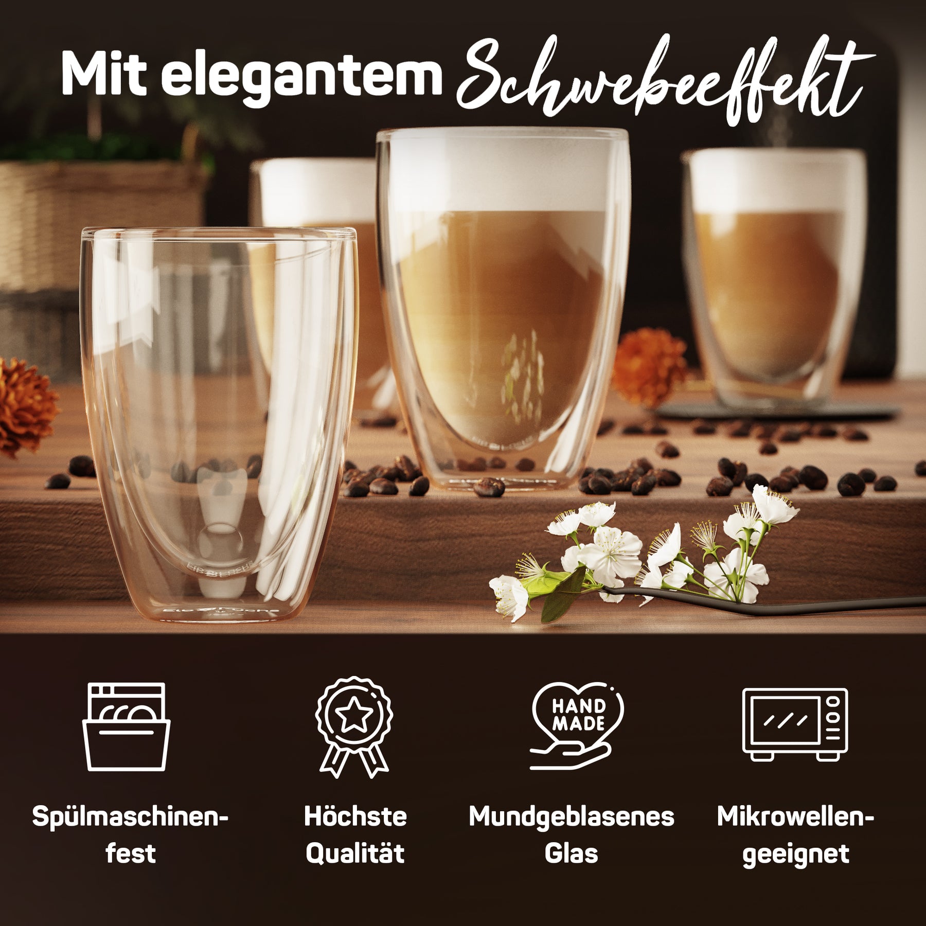 Latte Macchiato glasses double-walled [VIENNA 450ml] 