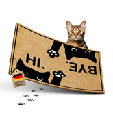 fußmatte Katze fußmatte kokos außen 60x40cm kokosmatte fußmatte außen kokos fußmatte kokosfußmatte fußmatte mit spruch eingangsmatte türmatte fussabtreter katze fußabstreifer katzendeko elbfuchs