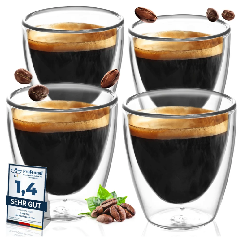 espressotassen espresso tassen set espresso gläser espressotassen glas doppelwandig espressotasse espresso glas espresso cup espresso glas doppelwandig thermogläser doppelwandige gläser cortado gläser 80ml 100ml elbfuchs vienna