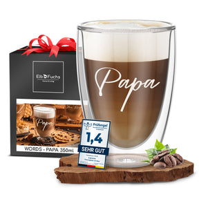 Papa latte macchiato gläser doppelwandig teegläser doppelwandige kaffeegläser doppelwandige gläser thermogläser doppelwandig 400ml kaffee gläser cappuccino gläser doppelwandig
glastassen für heiße getränke latte gläser latte macchiato gläser 400ml latte macchiato tassen latte macchiato-gläser doppelwandige gläser latte macchiato gläser set elbfuchs Words Weihnachtsgeschenk Papa geschenk