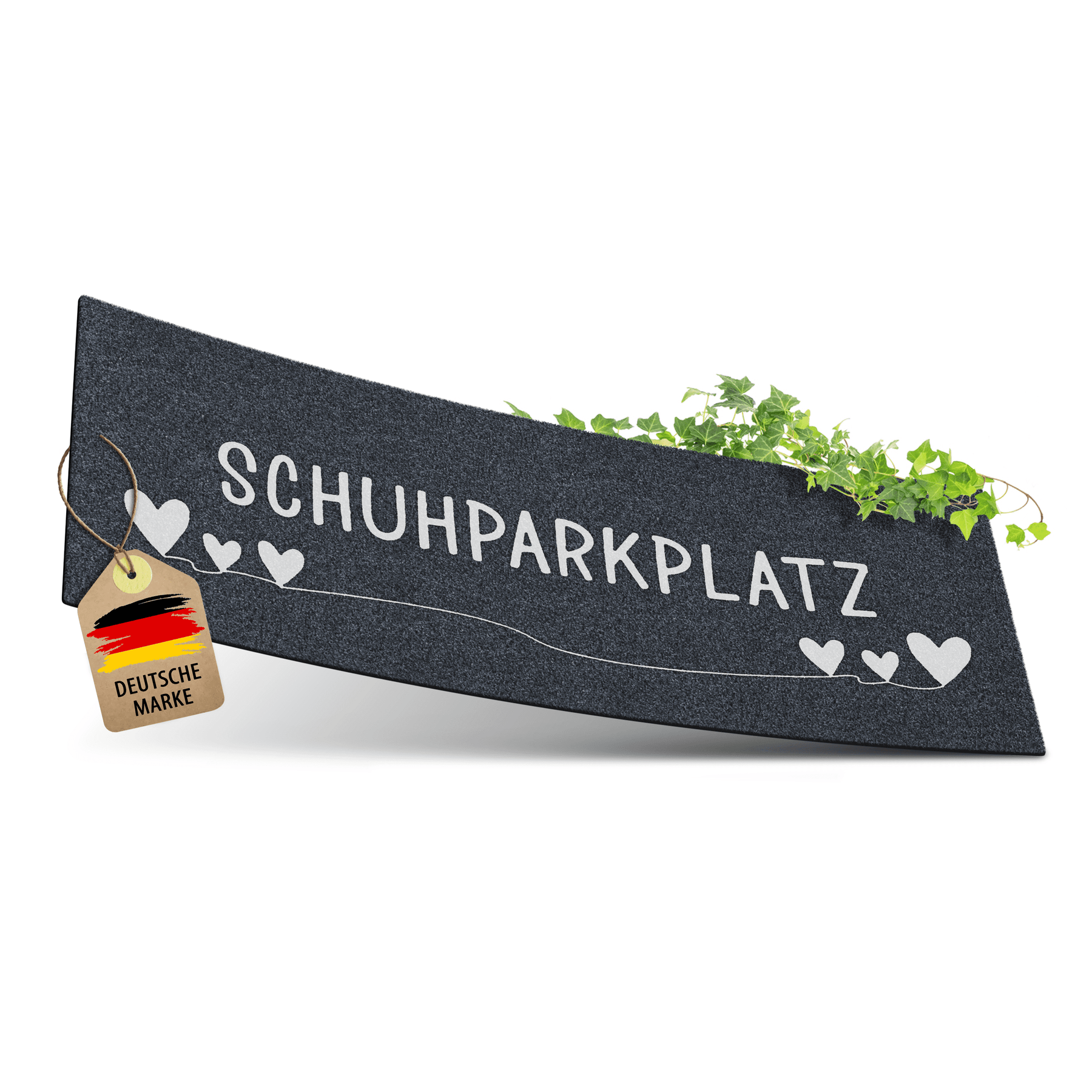 Schuhparkplatz mit Herz Schuhtasse Schuhunterlage